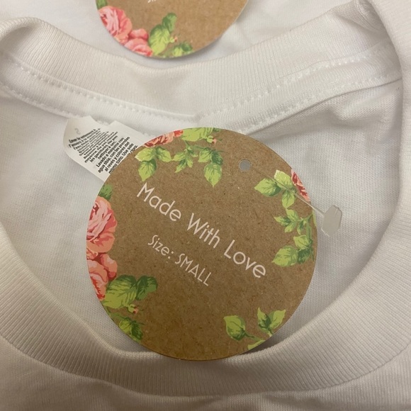 Figleaffashion Leopard Lips Graphic Tee White NWT - Picture 5 of 7